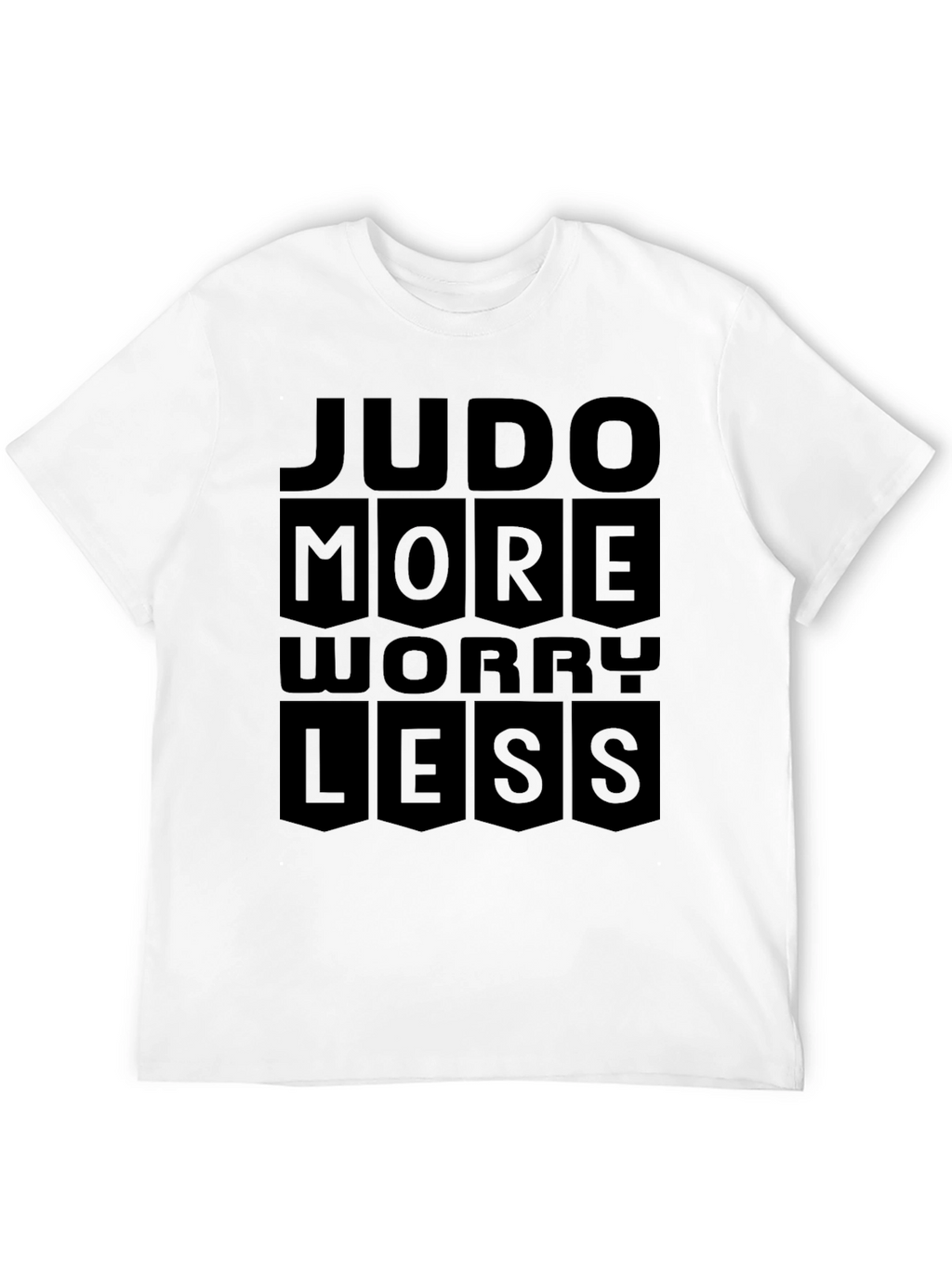 Judo More Worry Less Black T-Shirt
