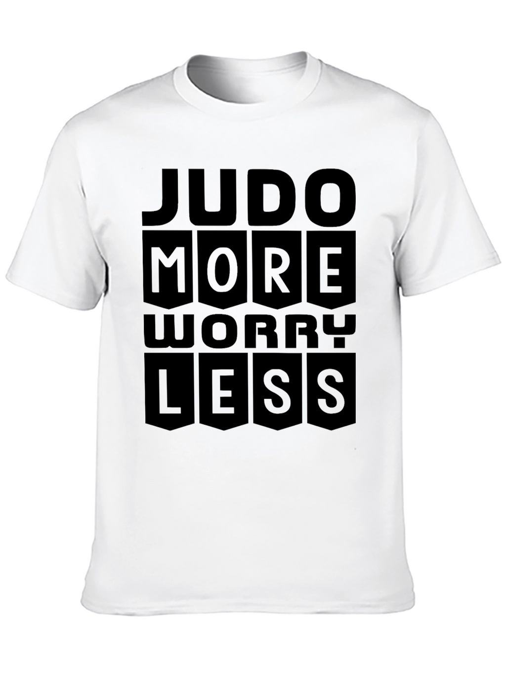 Judo More Worry Less Black T-Shirt