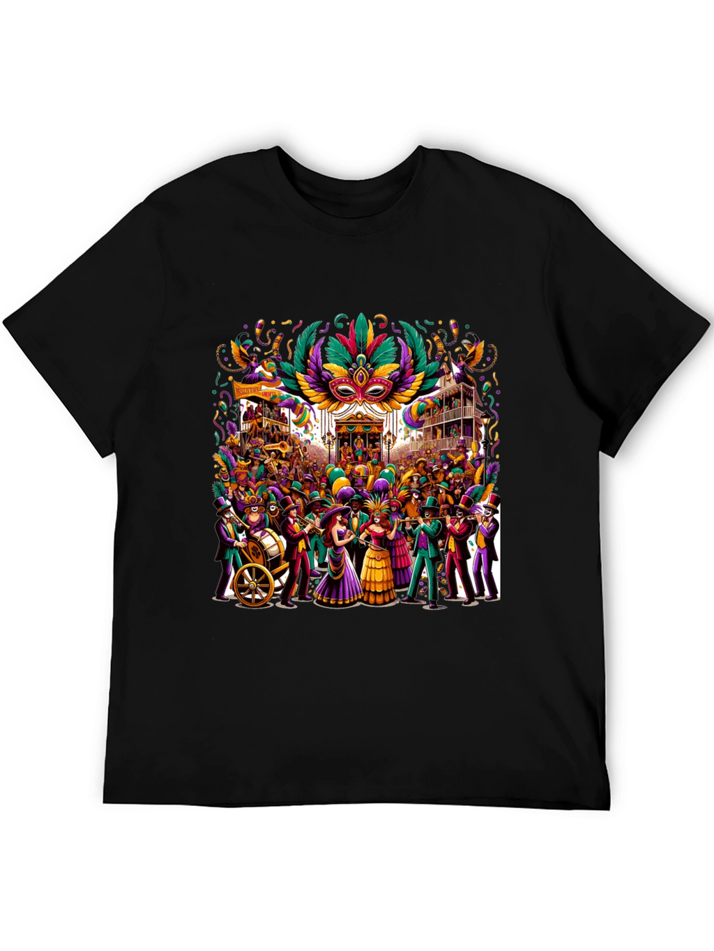 Mardi Gras T-Shirt: Festive Carnival Design