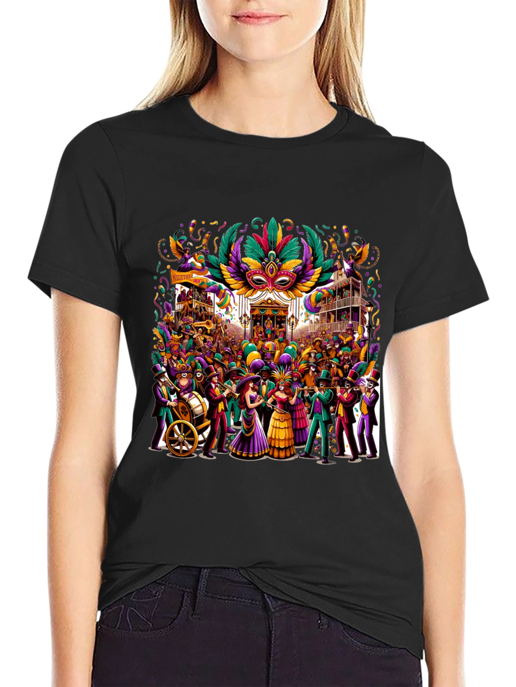 Mardi Gras T-Shirt: Festive Carnival Design