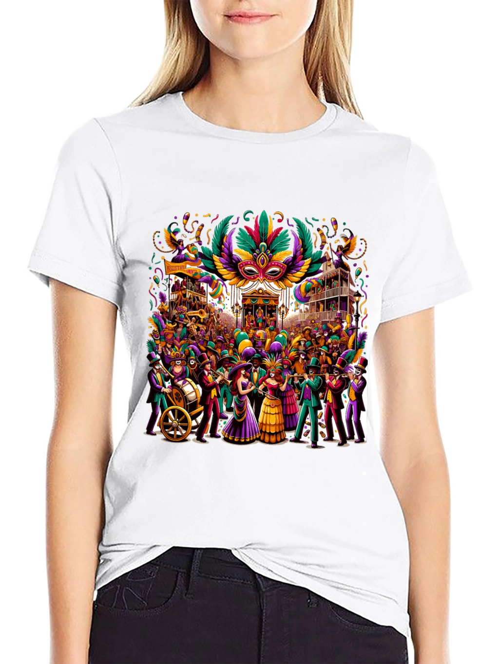 Mardi Gras T-Shirt: Festive Carnival Design