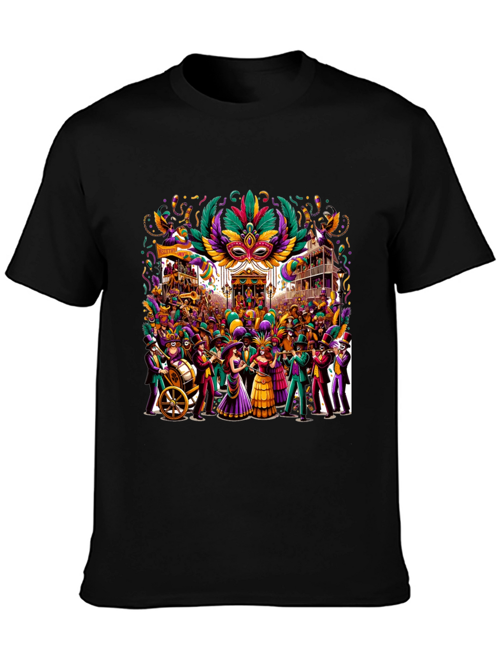 Mardi Gras T-Shirt: Festive Carnival Design
