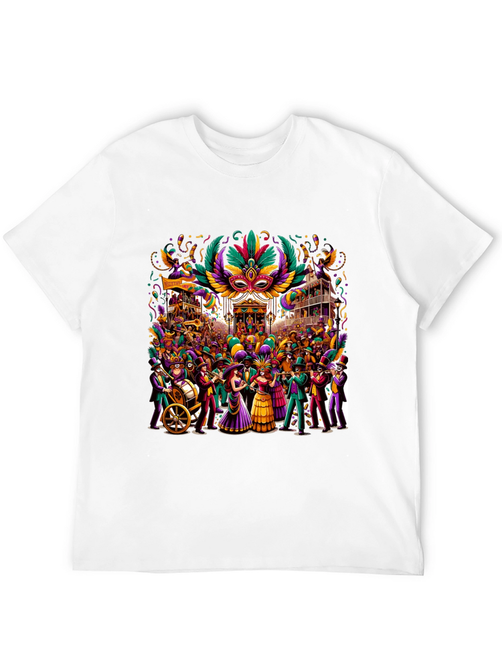 Mardi Gras T-Shirt: Festive Carnival Design
