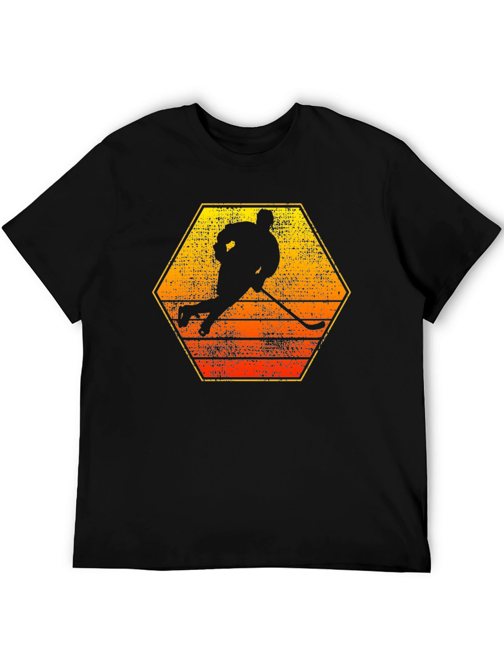 Hockey Player Silhouette Graphic Tee