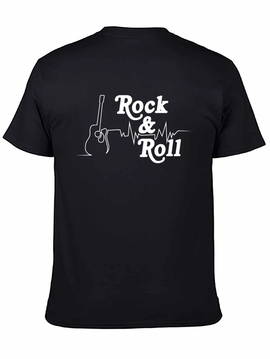 Rock & Roll Guitar Graphic Tee - Classic Black