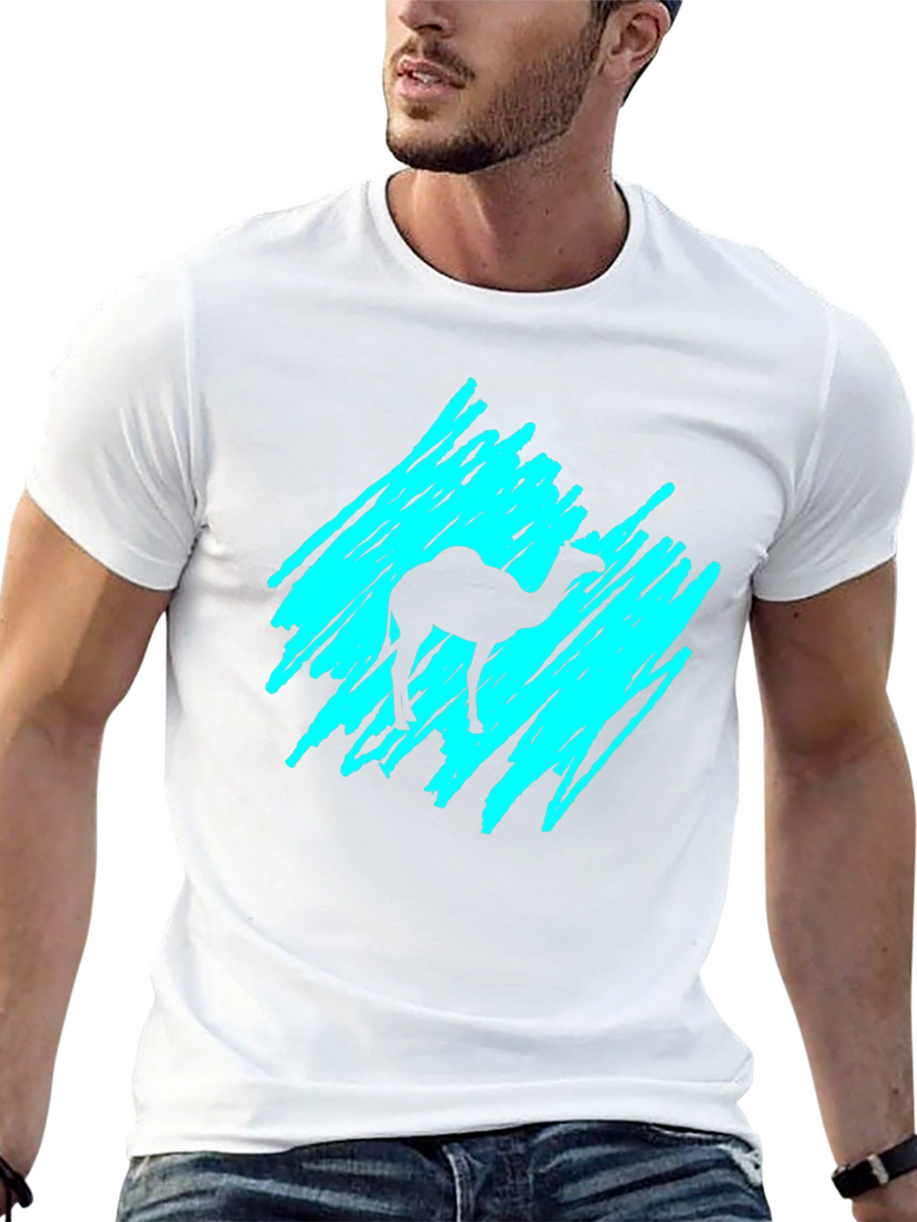 Camel Silhouette Graphic T-Shirt - Black