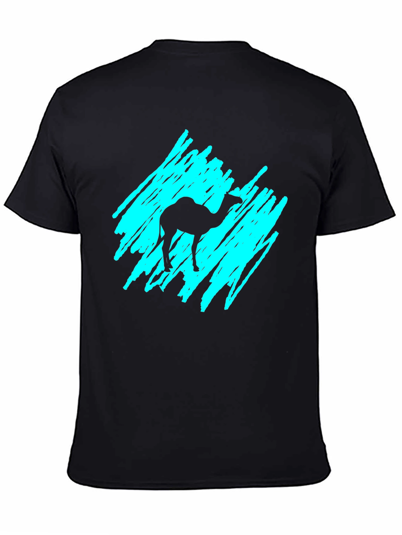 Camel Silhouette Graphic T-Shirt - Black