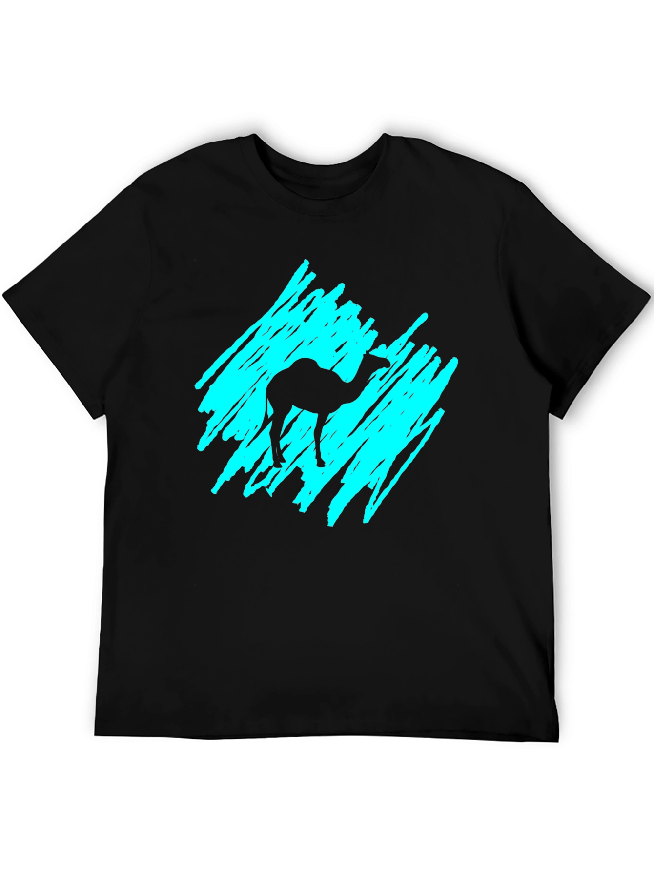 Camel Silhouette Graphic T-Shirt - Black
