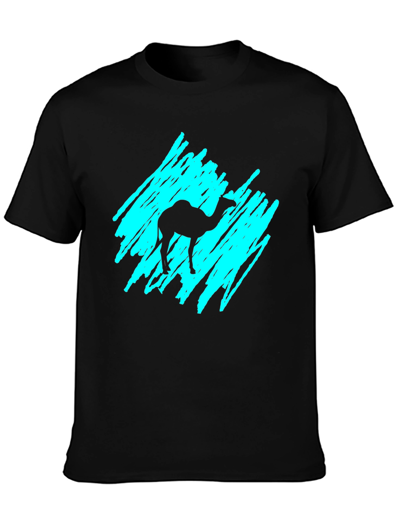 Camel Silhouette Graphic T-Shirt - Black