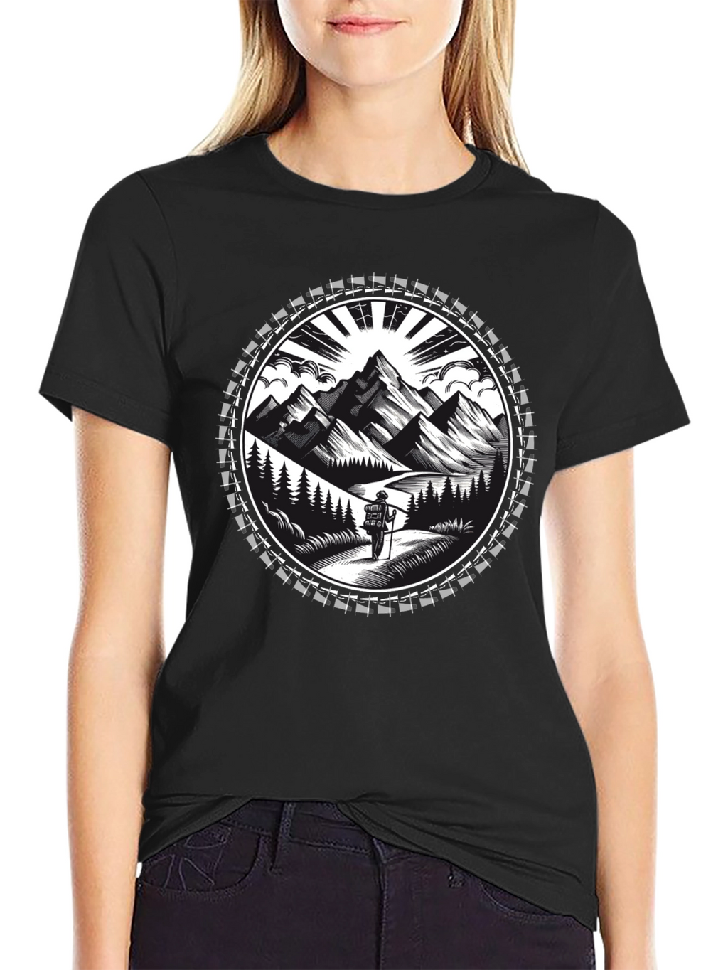 Mountain Hiker Graphic Tee - Adventure Awaits!