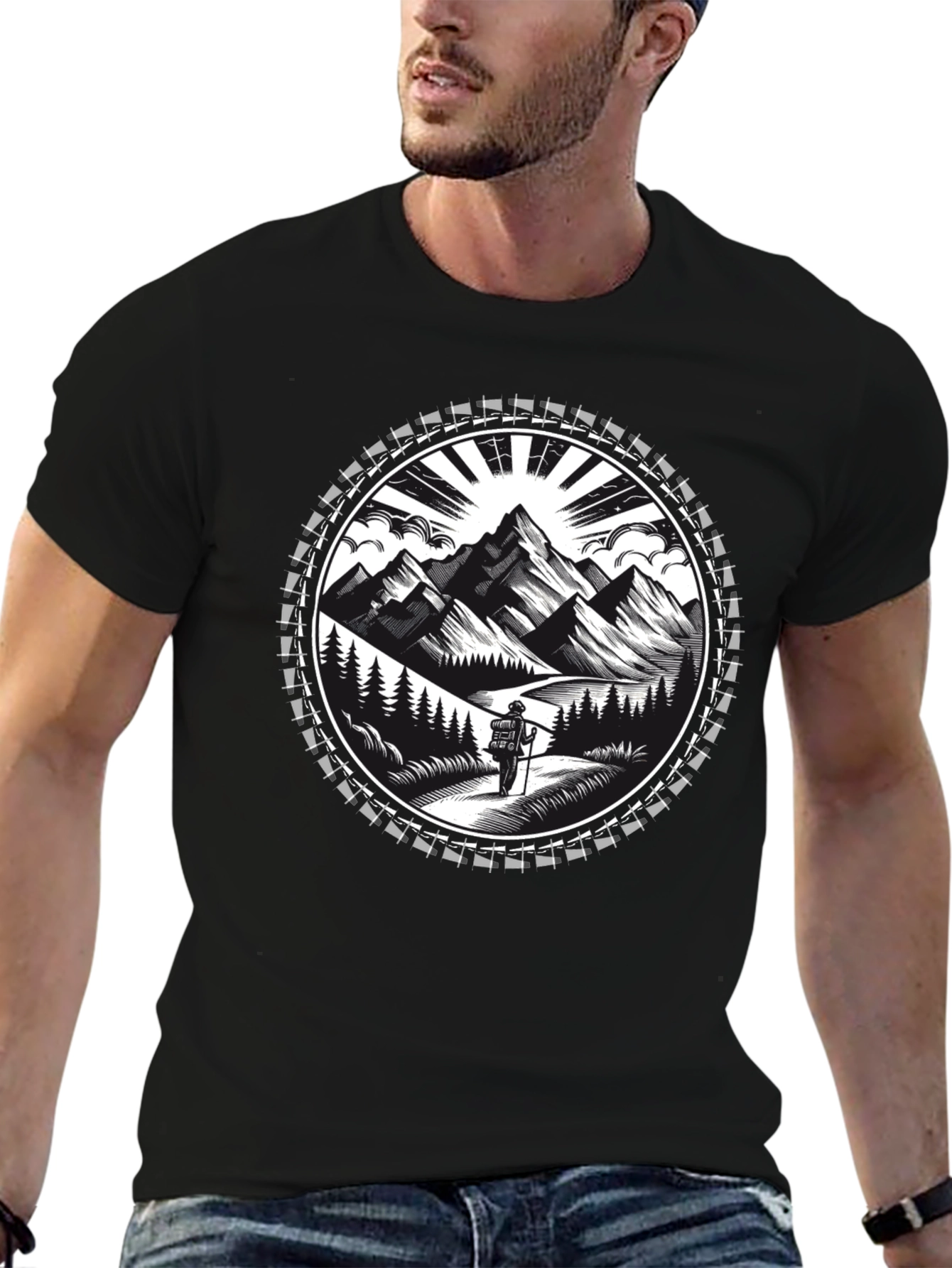 Mountain Hiker Graphic Tee - Adventure Awaits!