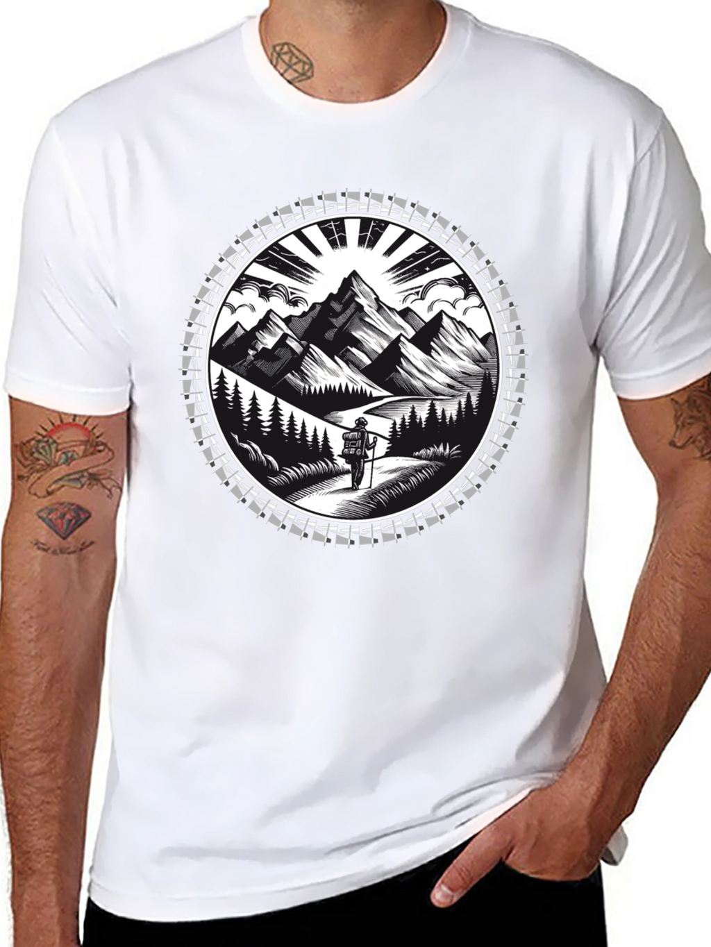 Mountain Hiker Graphic Tee - Adventure Awaits!