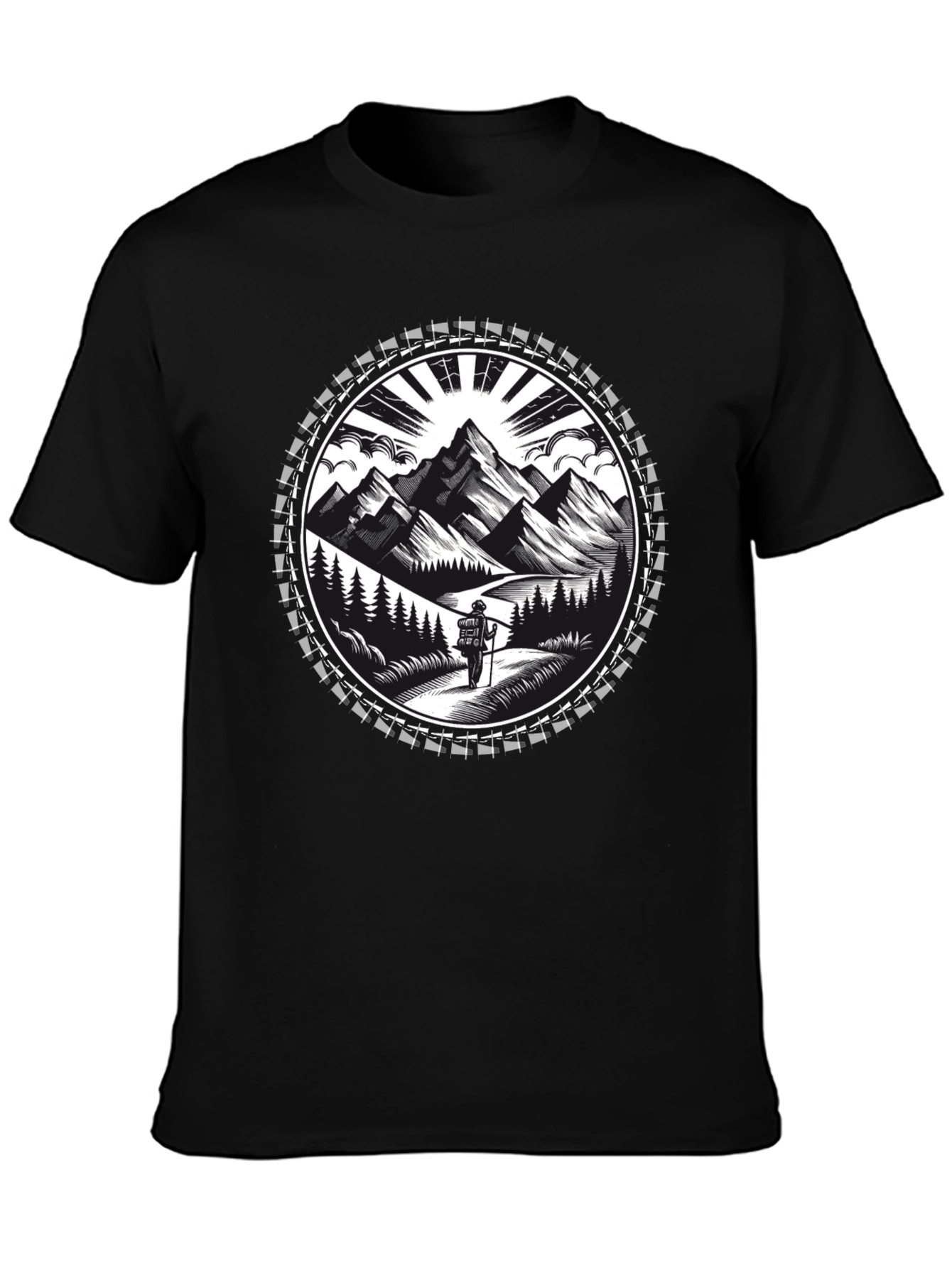 Mountain Hiker Graphic Tee - Adventure Awaits!