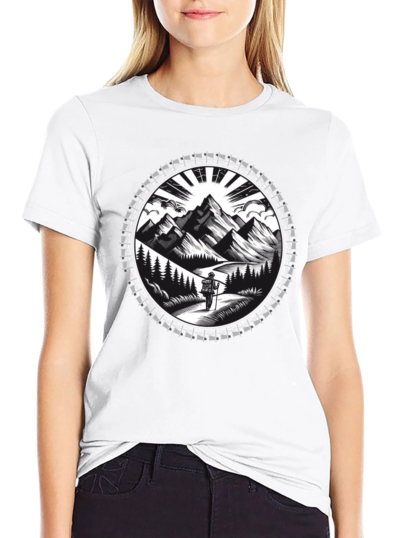 Mountain Hiker Graphic Tee - Adventure Awaits!