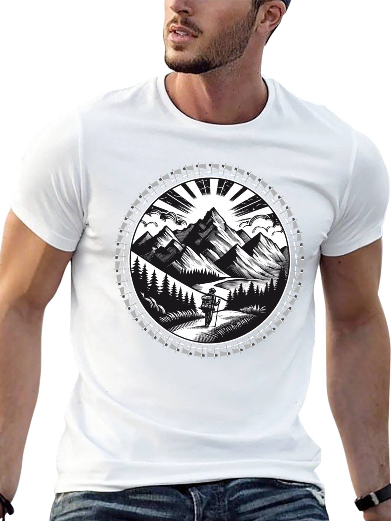 Mountain Hiker Graphic Tee - Adventure Awaits!