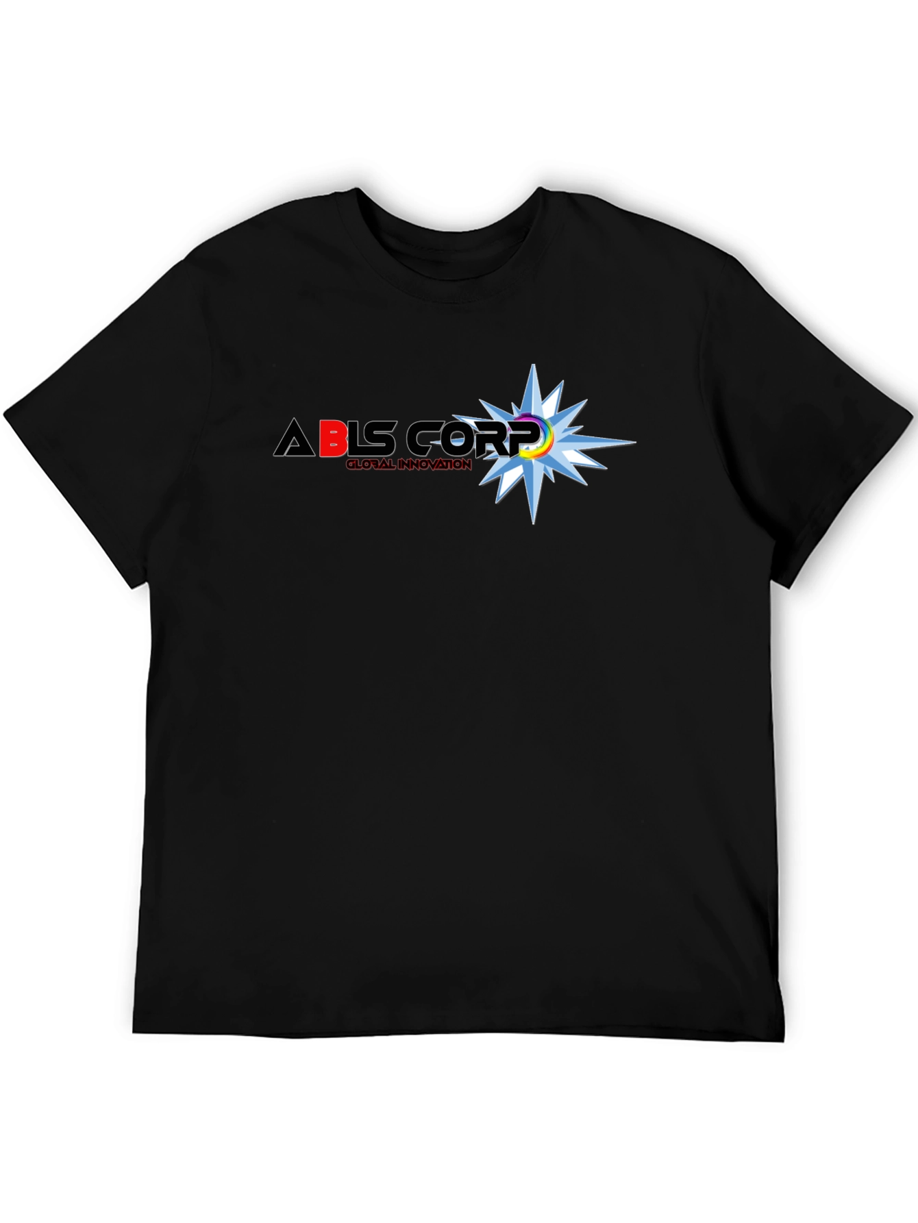 ABLS Corp. Black T-Shirt: Global Innovation Design