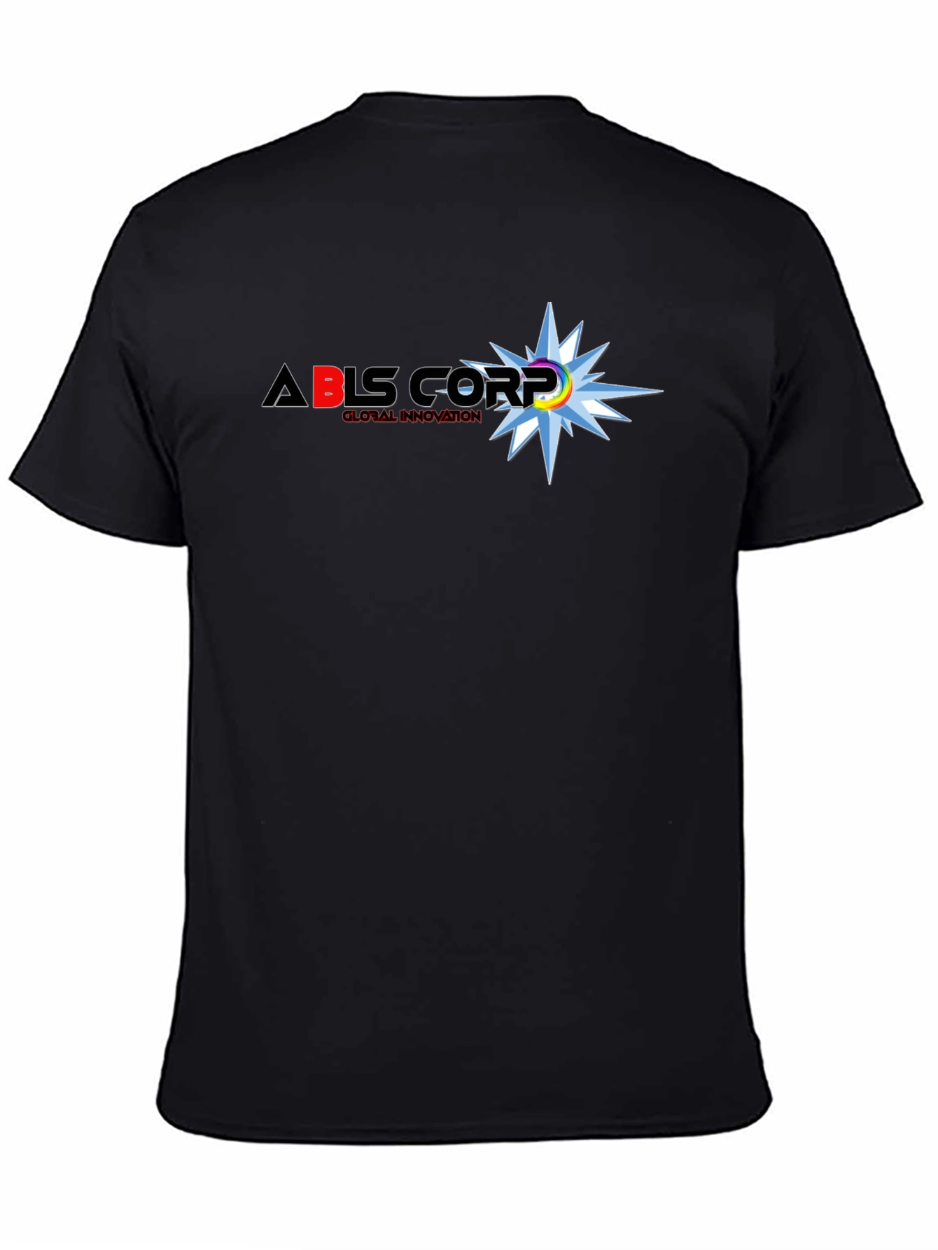 ABLS Corp. Black T-Shirt: Global Innovation Design