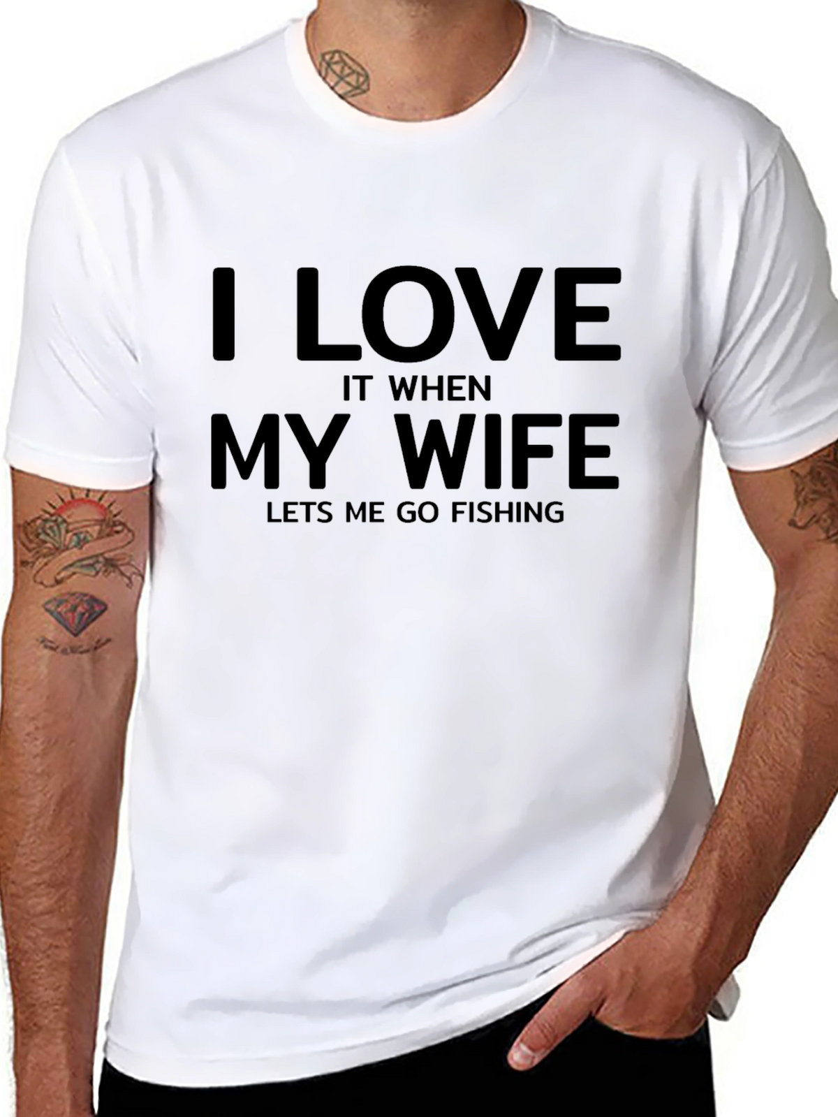 I Love My Wife Fishing T-Shirt - Funny Husband Tee
