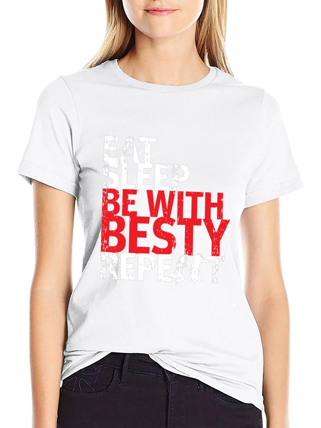 Eat Sleep Besty Repeat Black T-Shirt