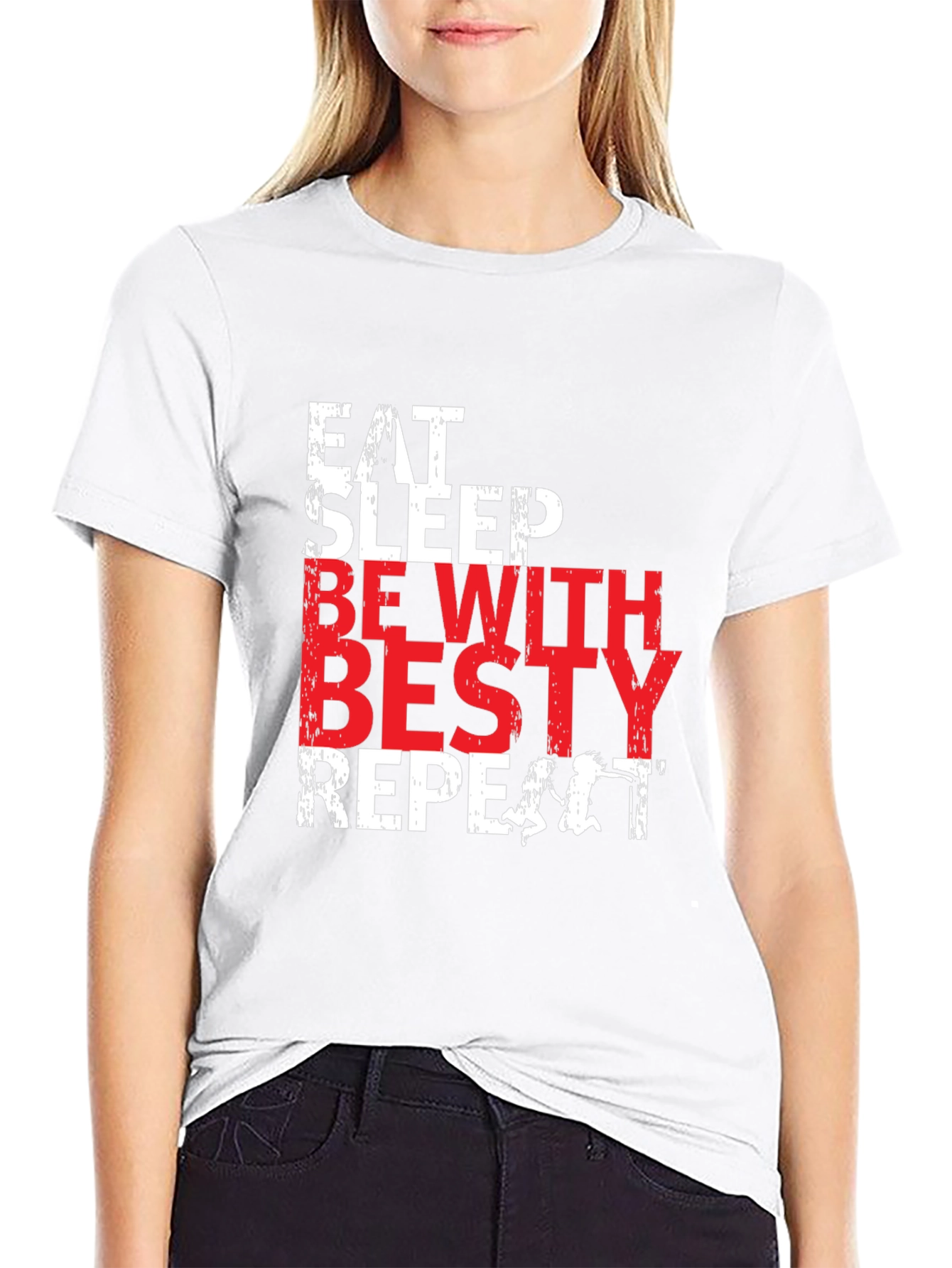 Eat Sleep Besty Repeat Black T-Shirt