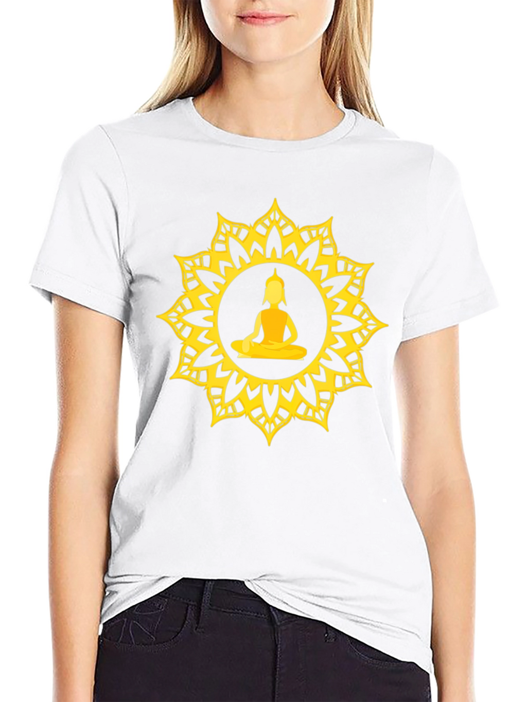 Buddha Mandala Graphic T-Shirt - Spiritual Design
