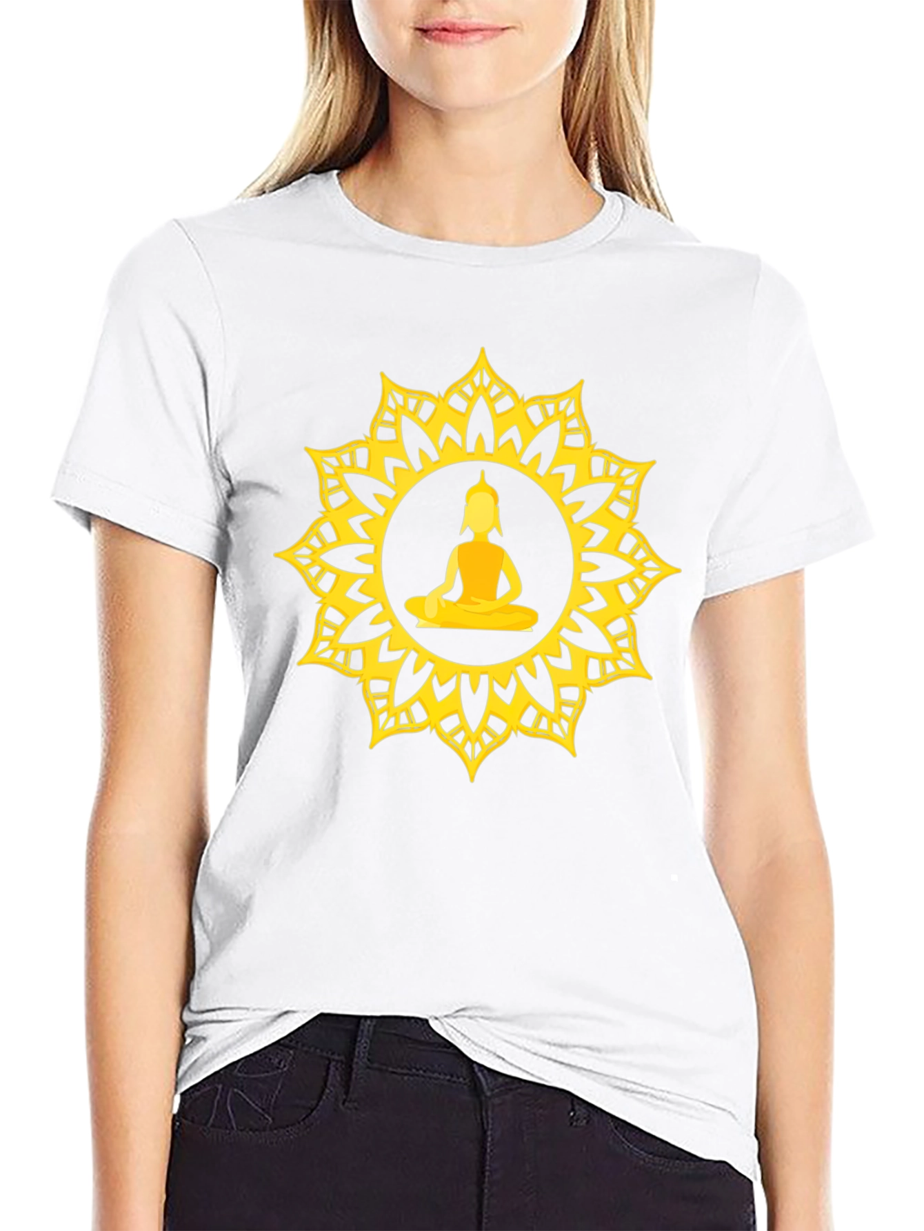 Buddha Mandala Graphic T-Shirt - Spiritual Design