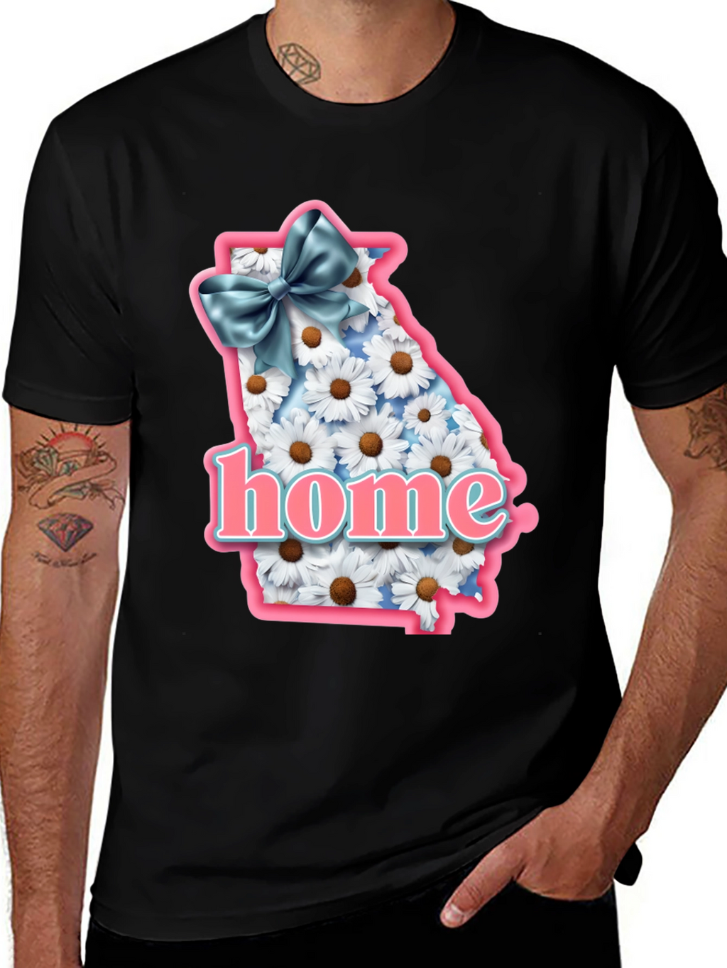 Georgia State Pride T-Shirt with Daisy Design