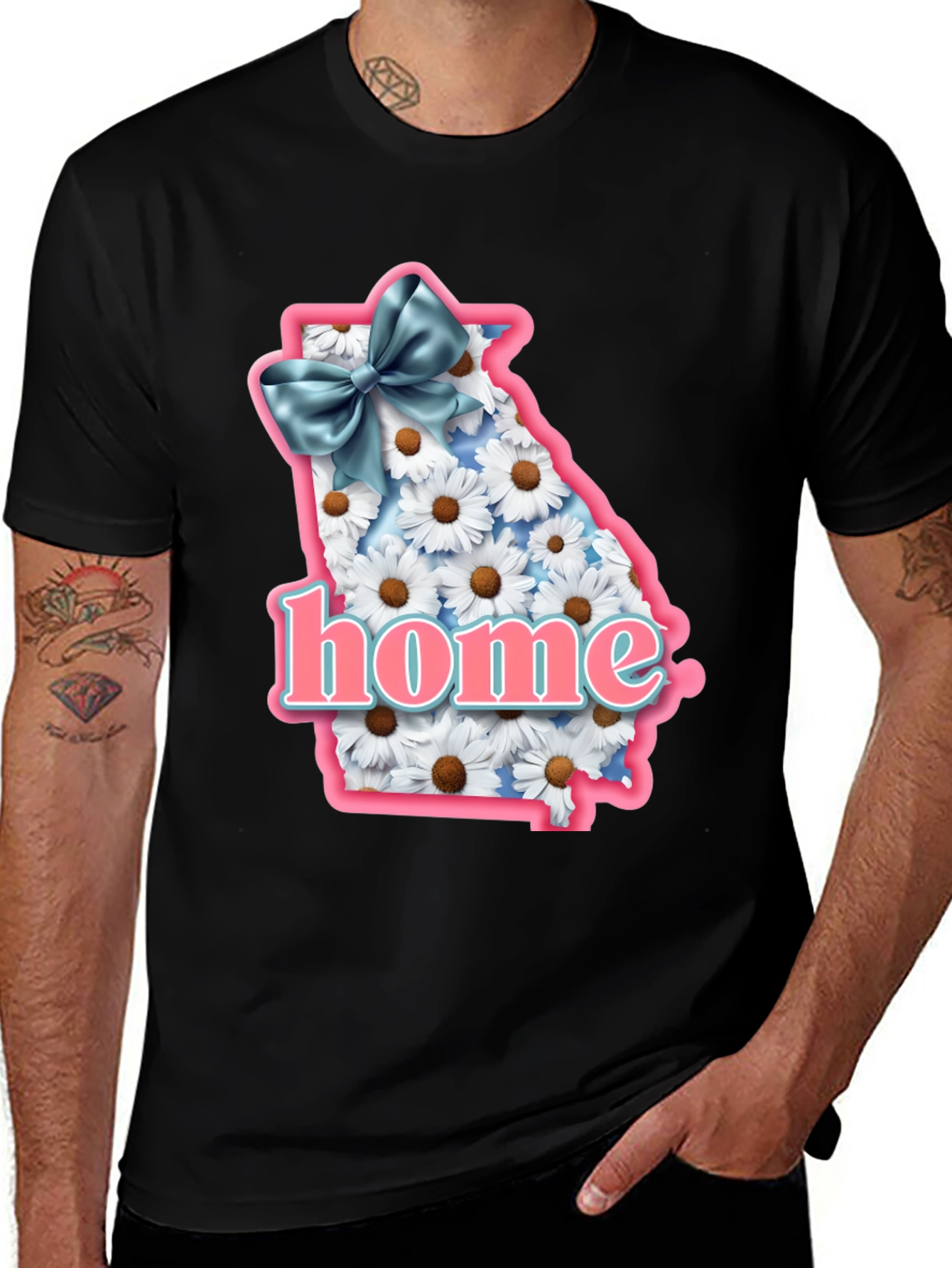 Georgia State Pride T-Shirt with Daisy Design