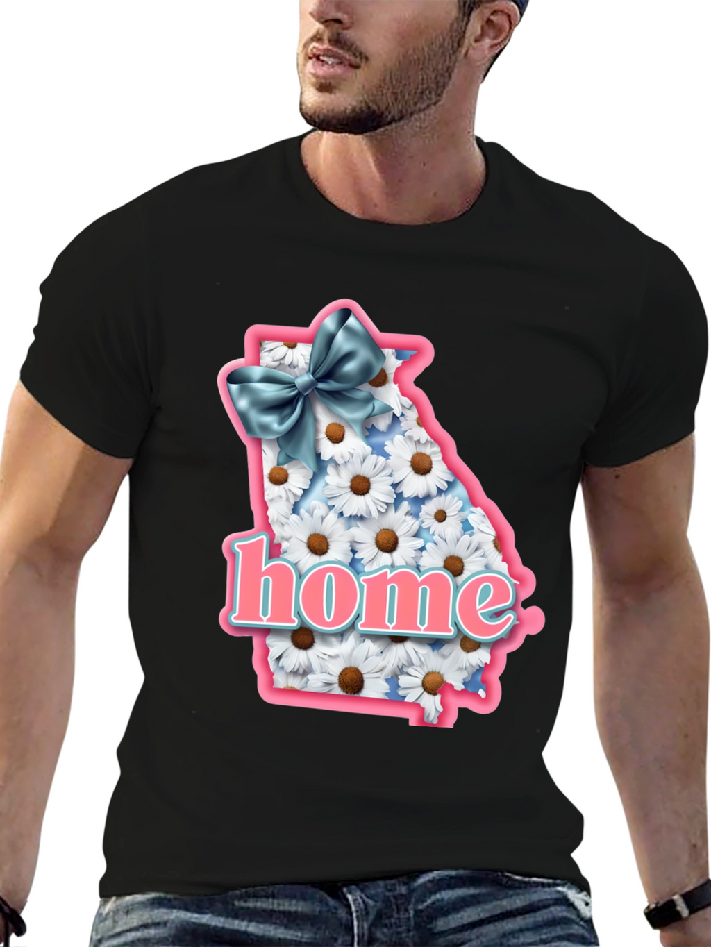 Georgia State Pride T-Shirt with Daisy Design