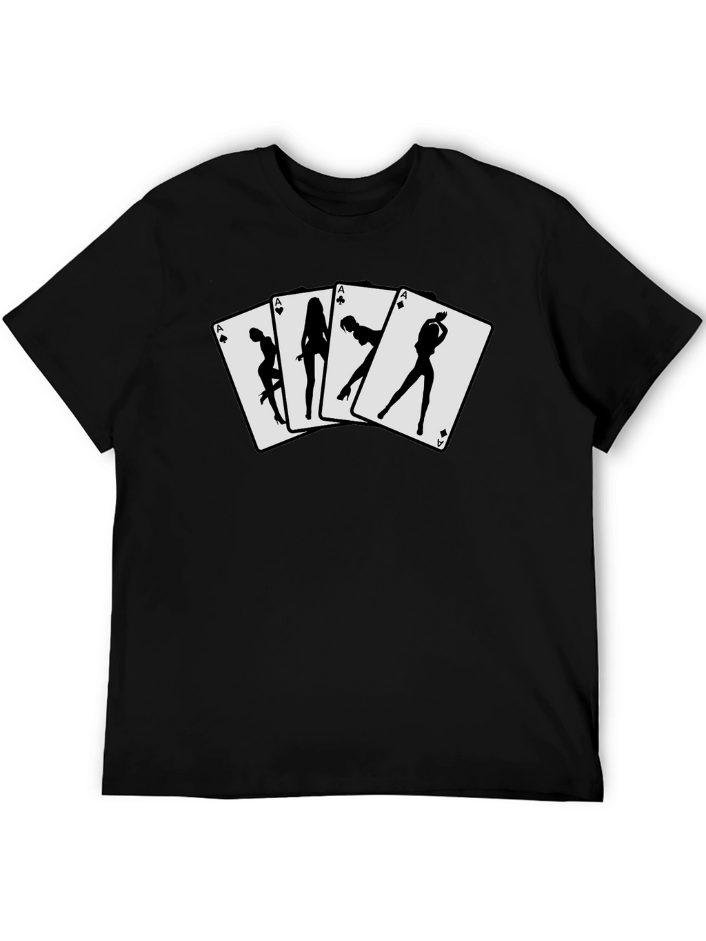 Ace Card T-Shirt - Sexy Silhouette Design