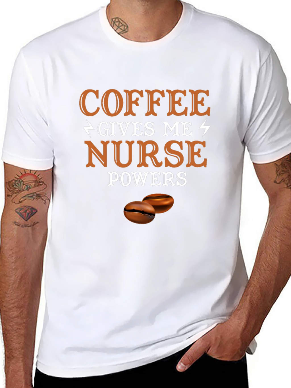 Coffee Gives Me Nurse Powers Graphic Tee