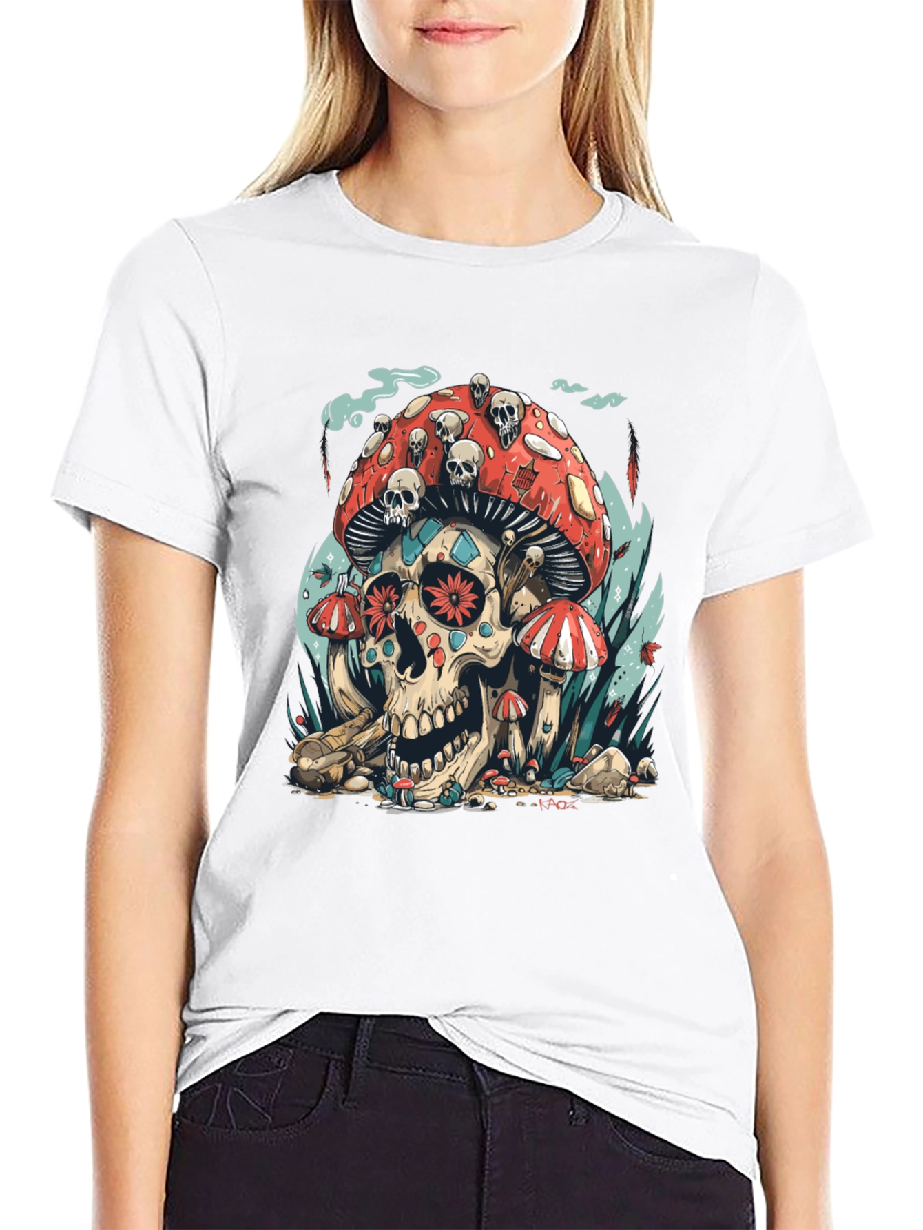 Skull Mushroom T-Shirt - Unique Graphic Tee