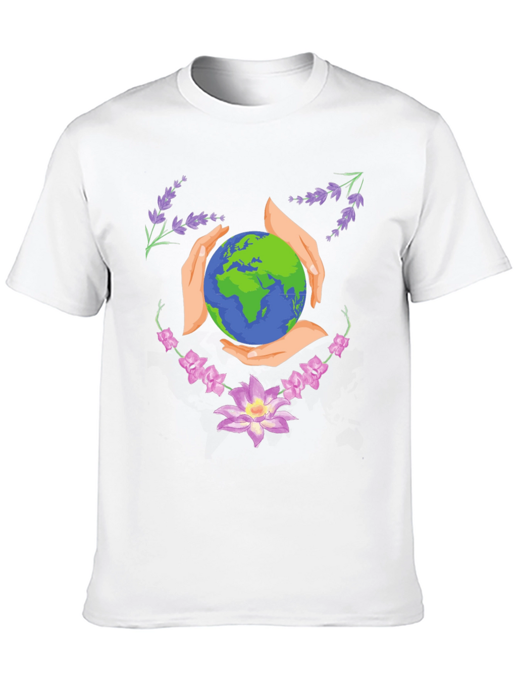 Earth Hands Floral Black T-Shirt