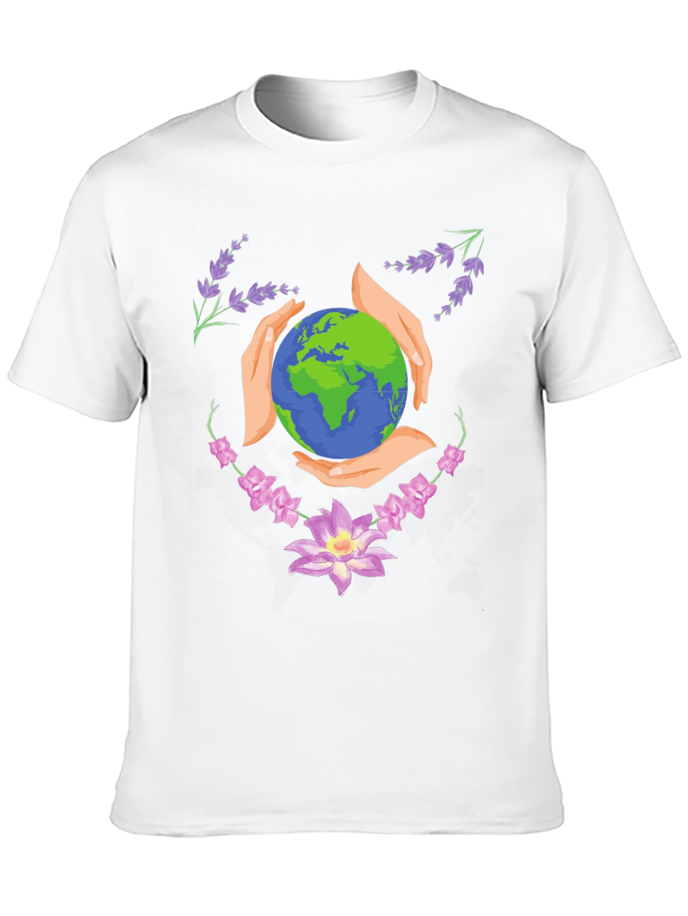 Earth Hands Floral Black T-Shirt