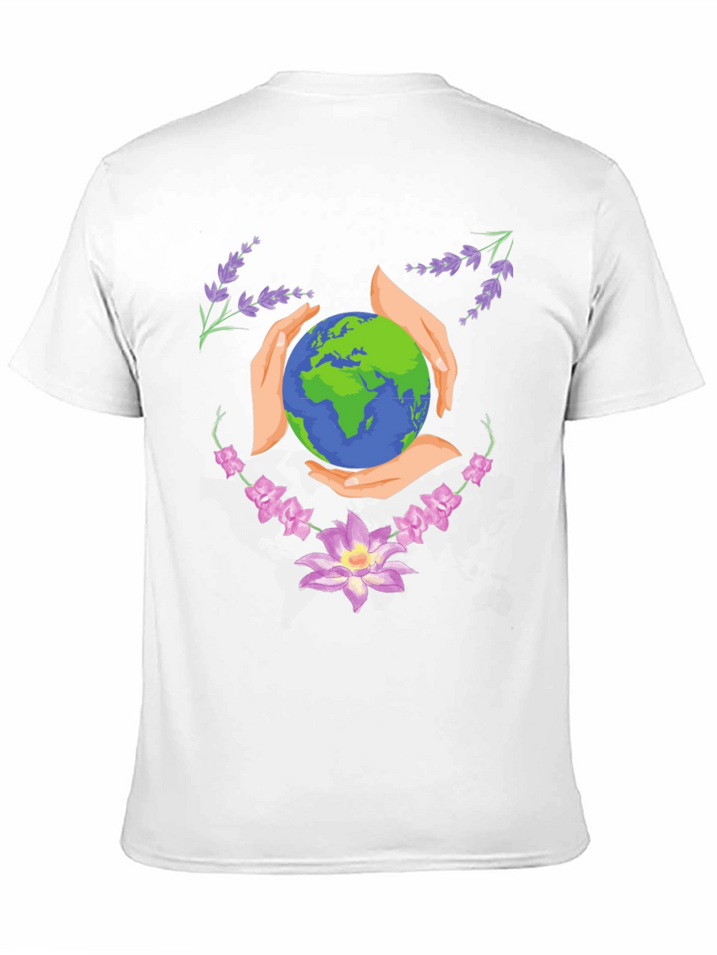 Earth Hands Floral Black T-Shirt