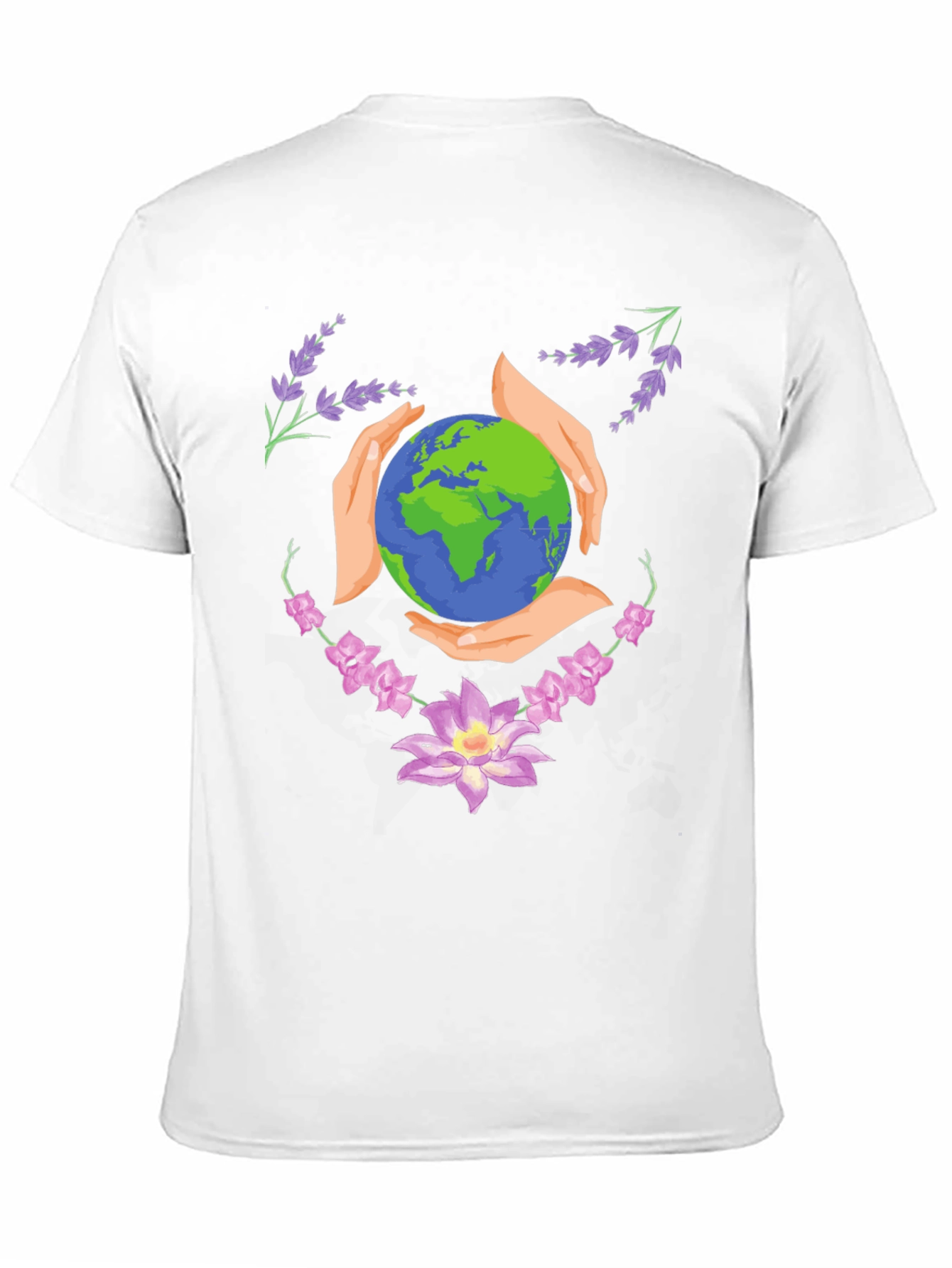 Earth Hands Floral Black T-Shirt