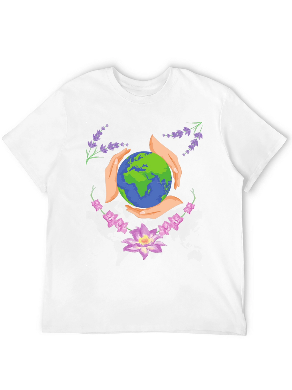Earth Hands Floral Black T-Shirt