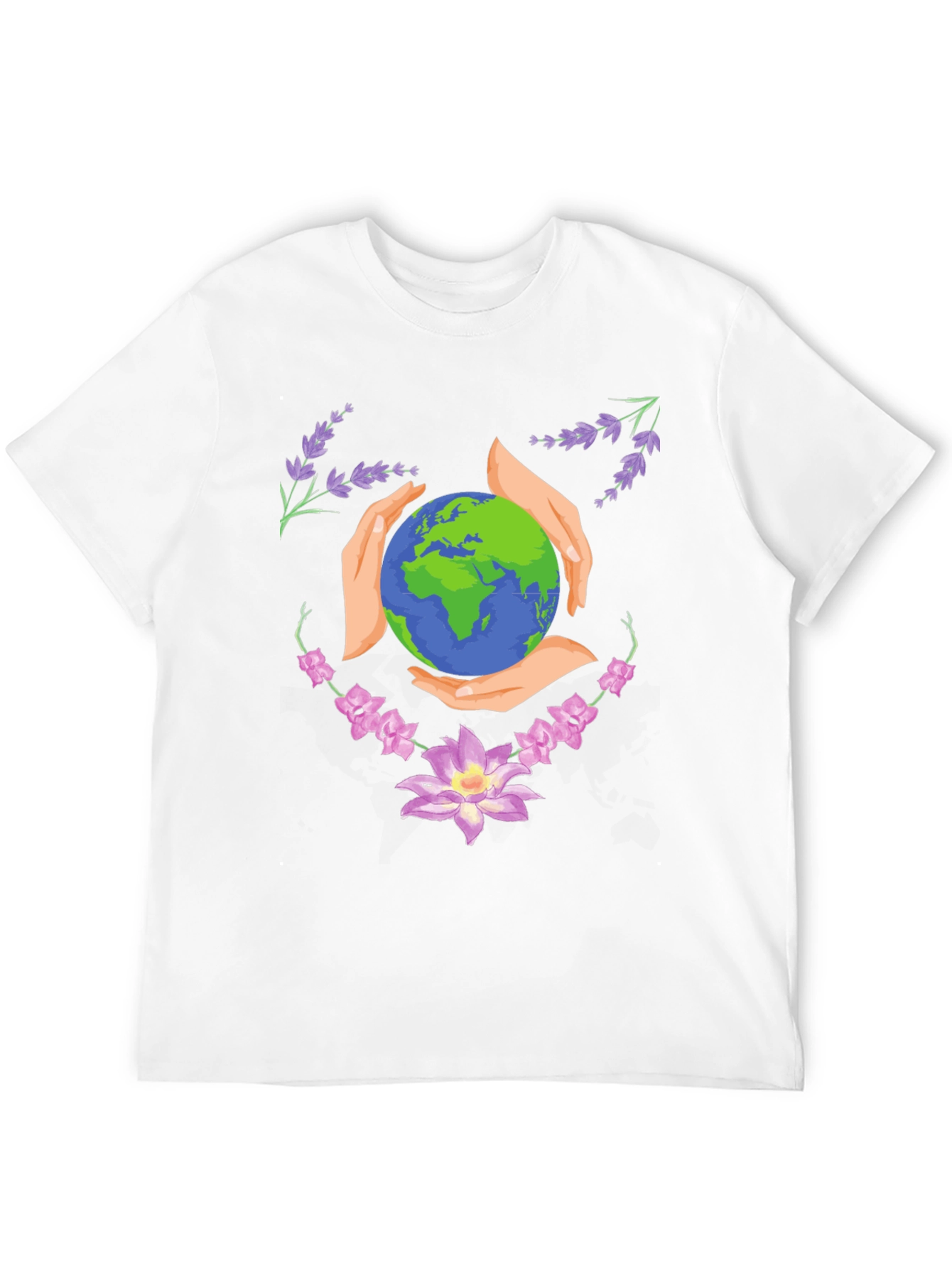 Earth Hands Floral Black T-Shirt