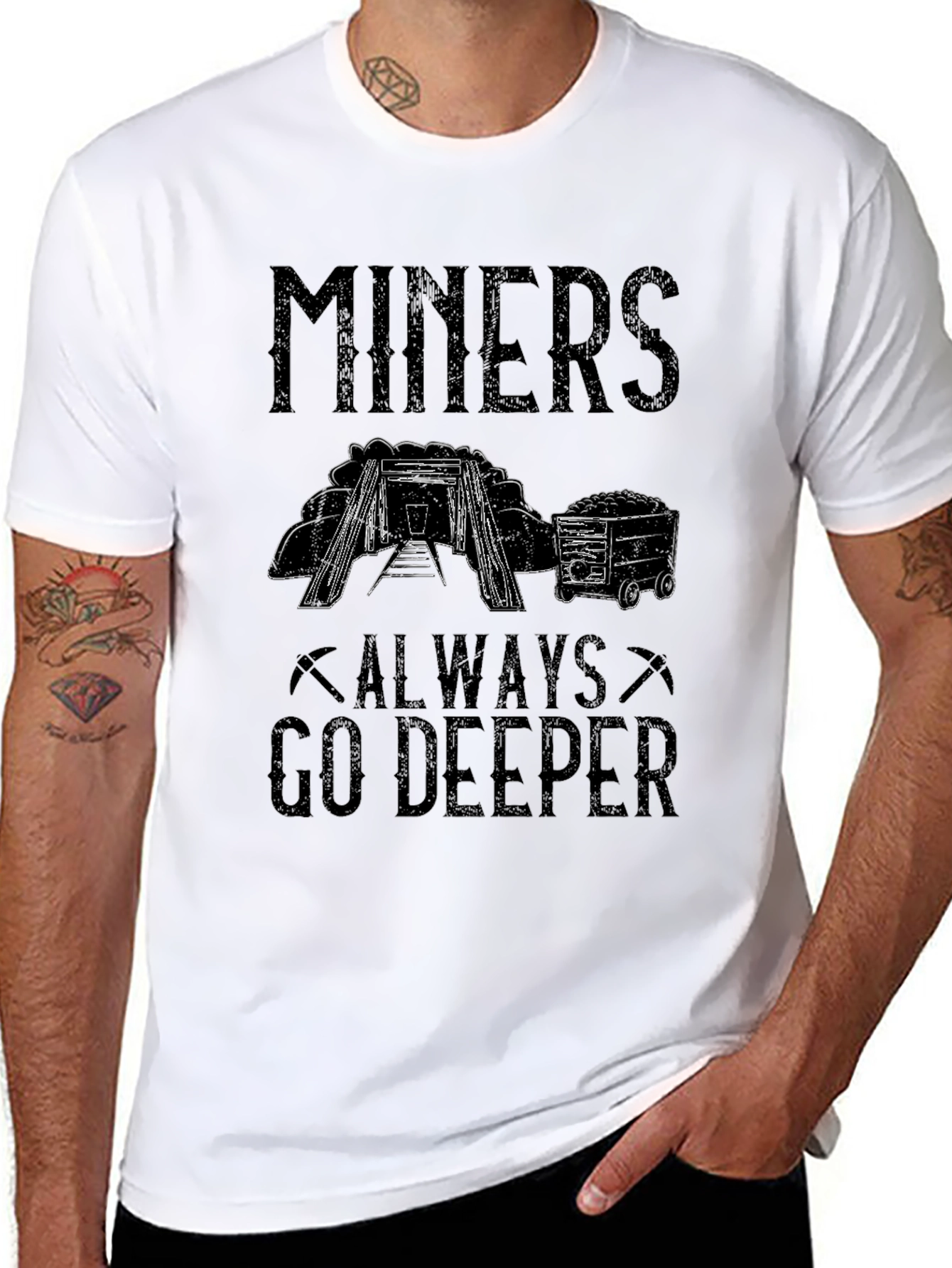 Miners Always Go Deeper Graphic Tee