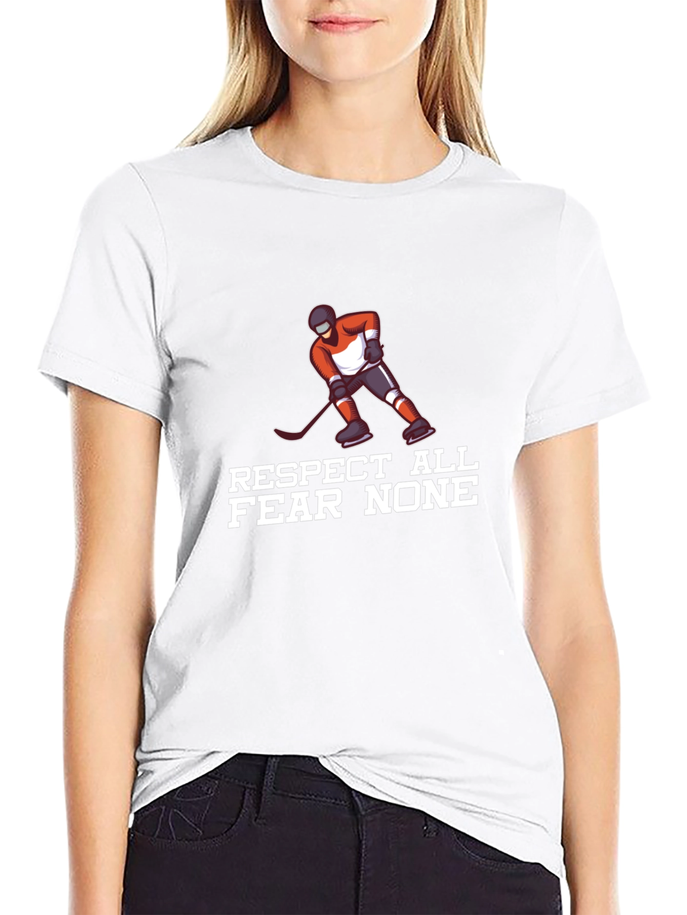 Respect All Fear None Hockey T-Shirt