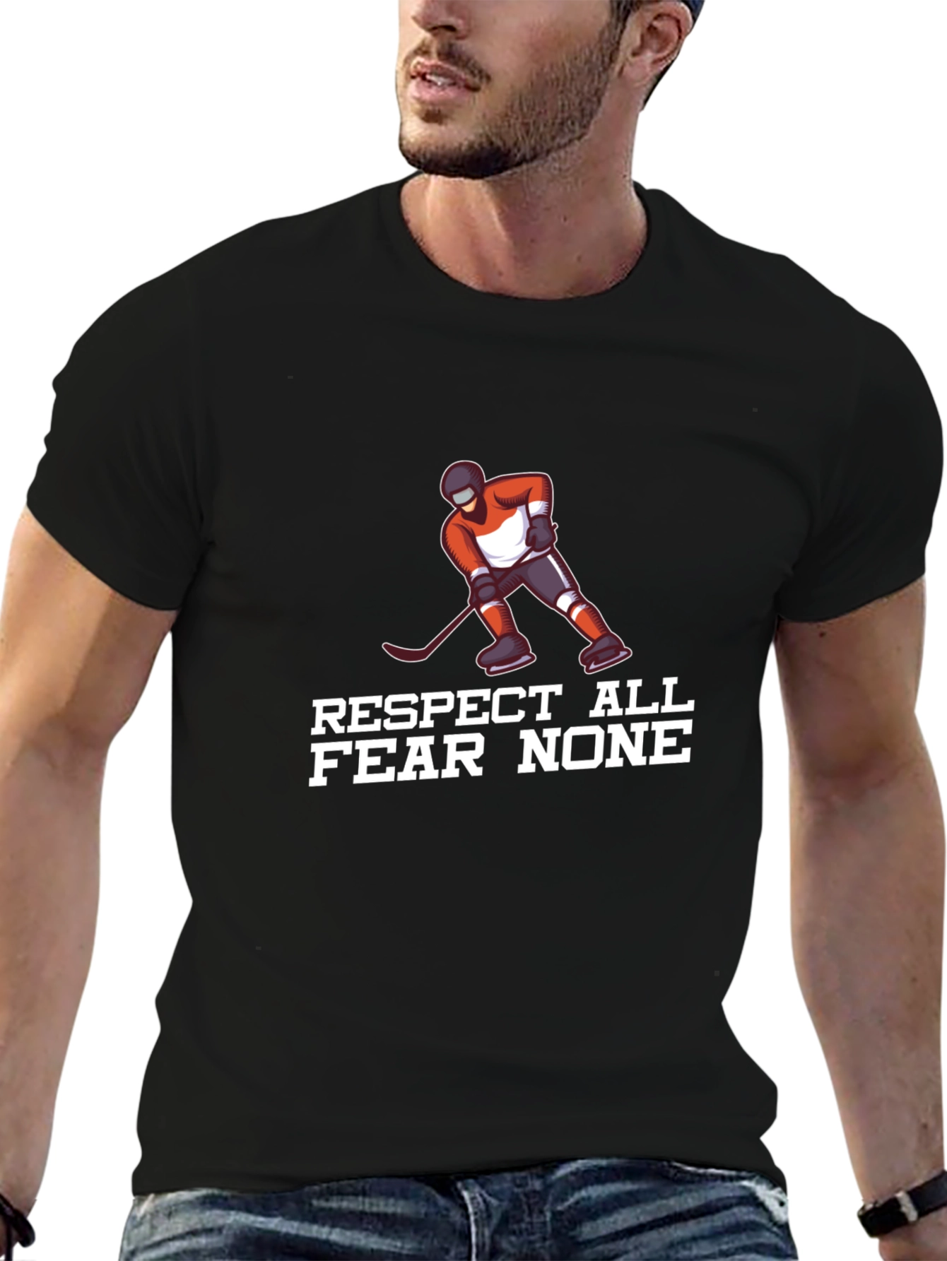 Respect All Fear None Hockey T-Shirt