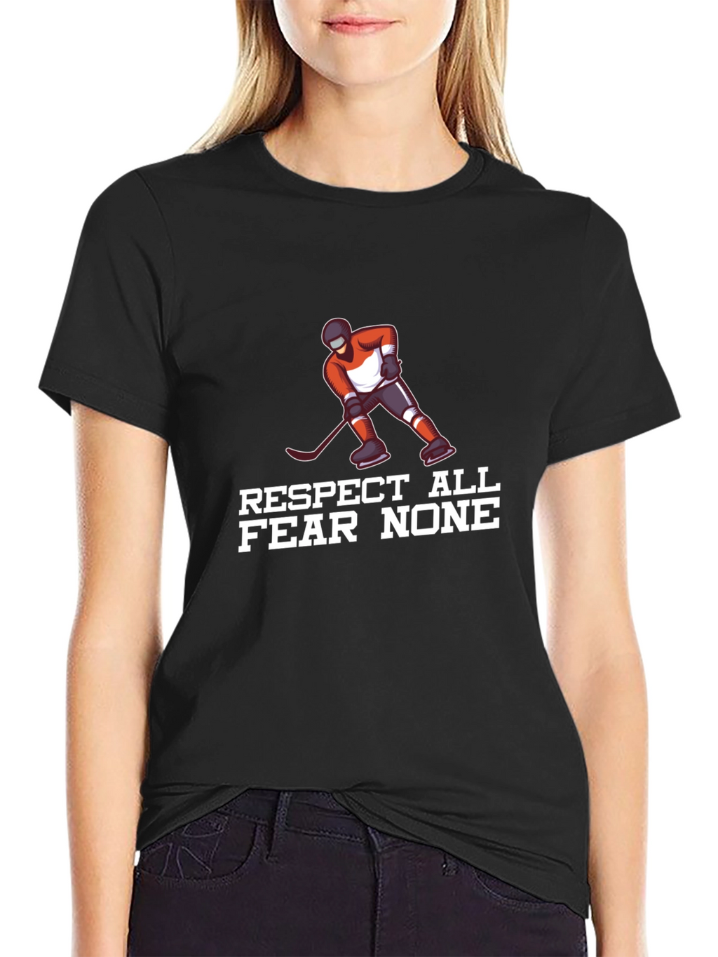 Respect All Fear None Hockey T-Shirt