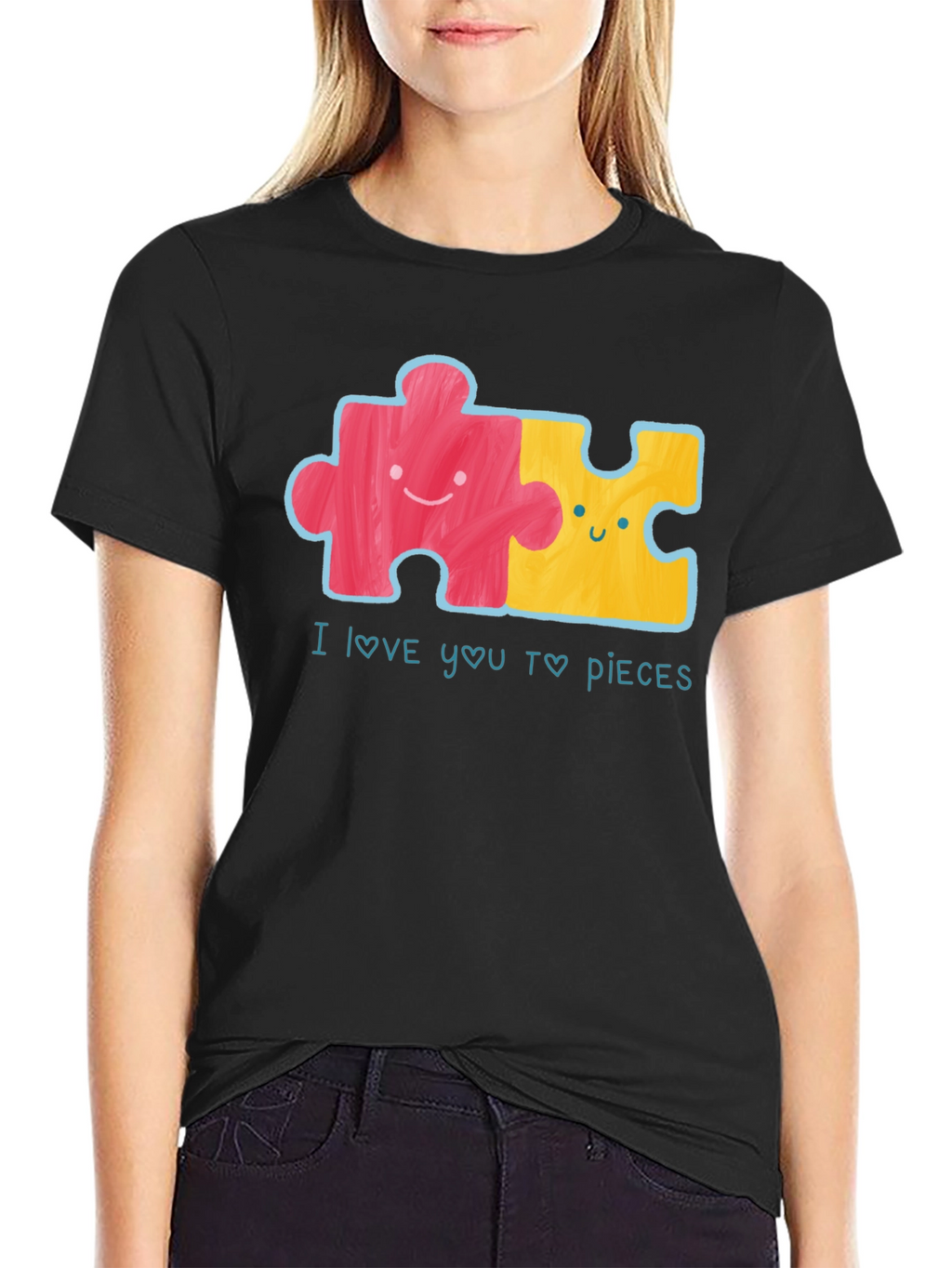 I Love You To Pieces Puzzle T-Shirt