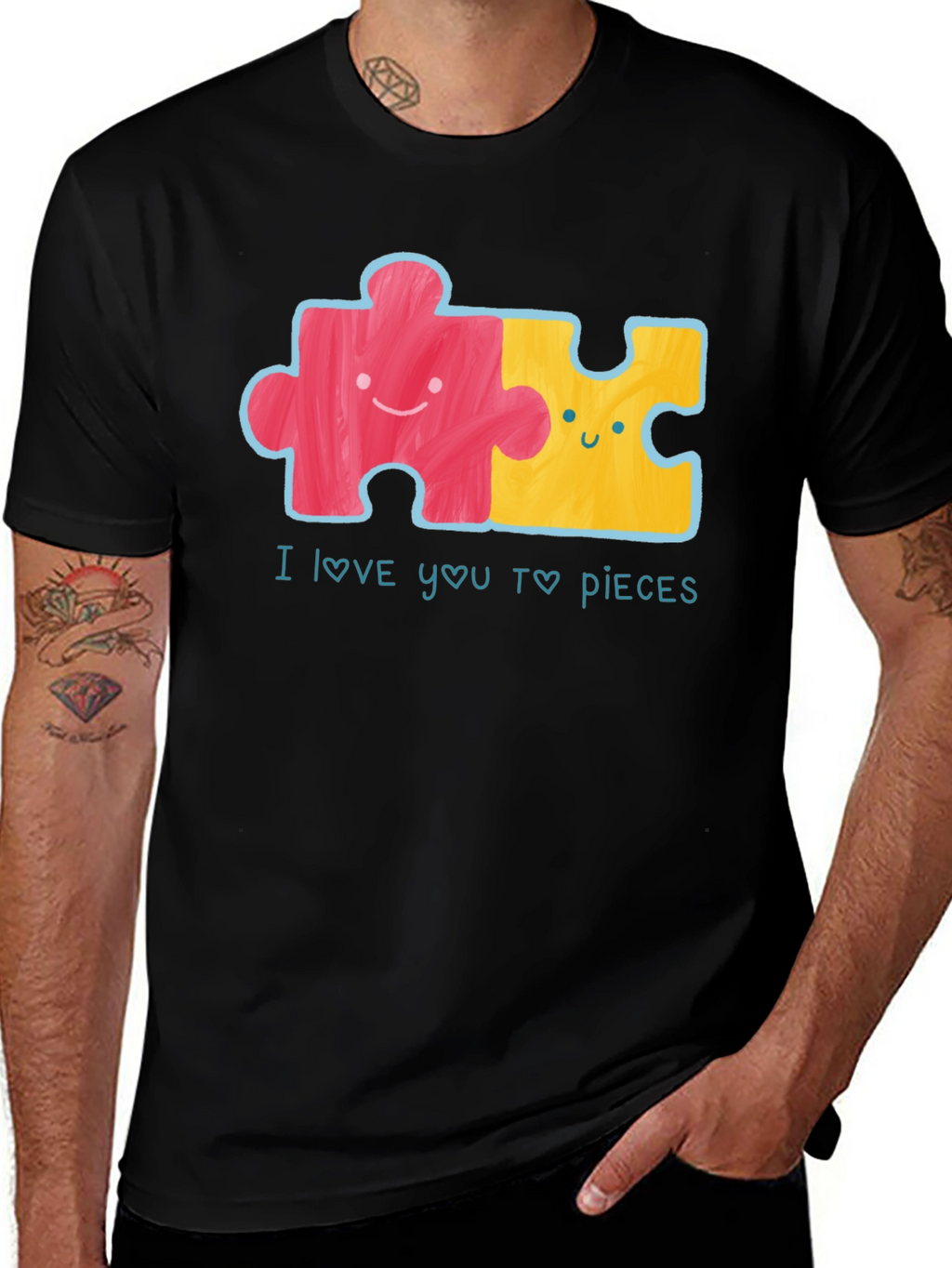 I Love You To Pieces Puzzle T-Shirt