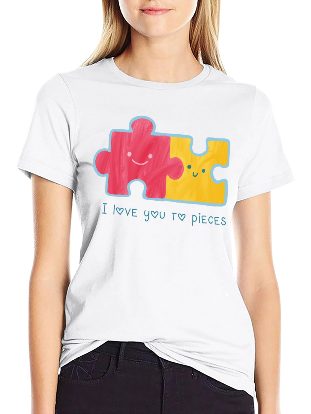 I Love You To Pieces Puzzle T-Shirt