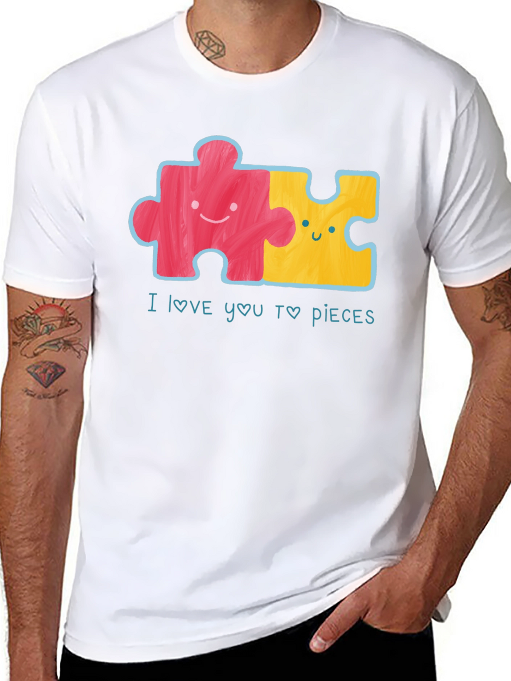 I Love You To Pieces Puzzle T-Shirt