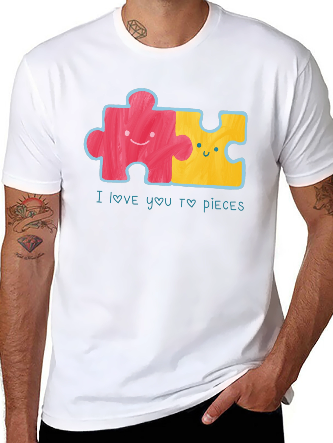 I Love You To Pieces Puzzle T-Shirt