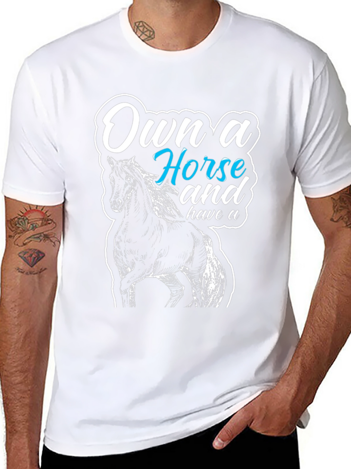 Own a Horse Graphic T-Shirt - Unisex Black Tee