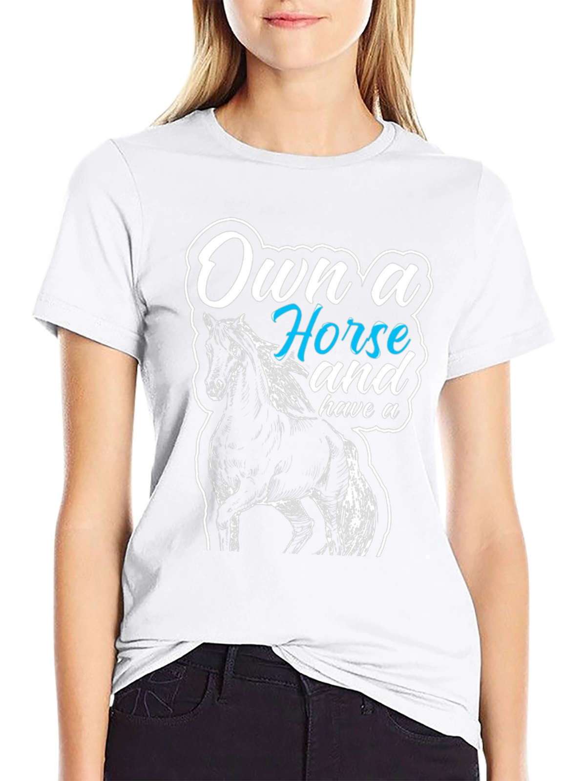 Own a Horse Graphic T-Shirt - Unisex Black Tee