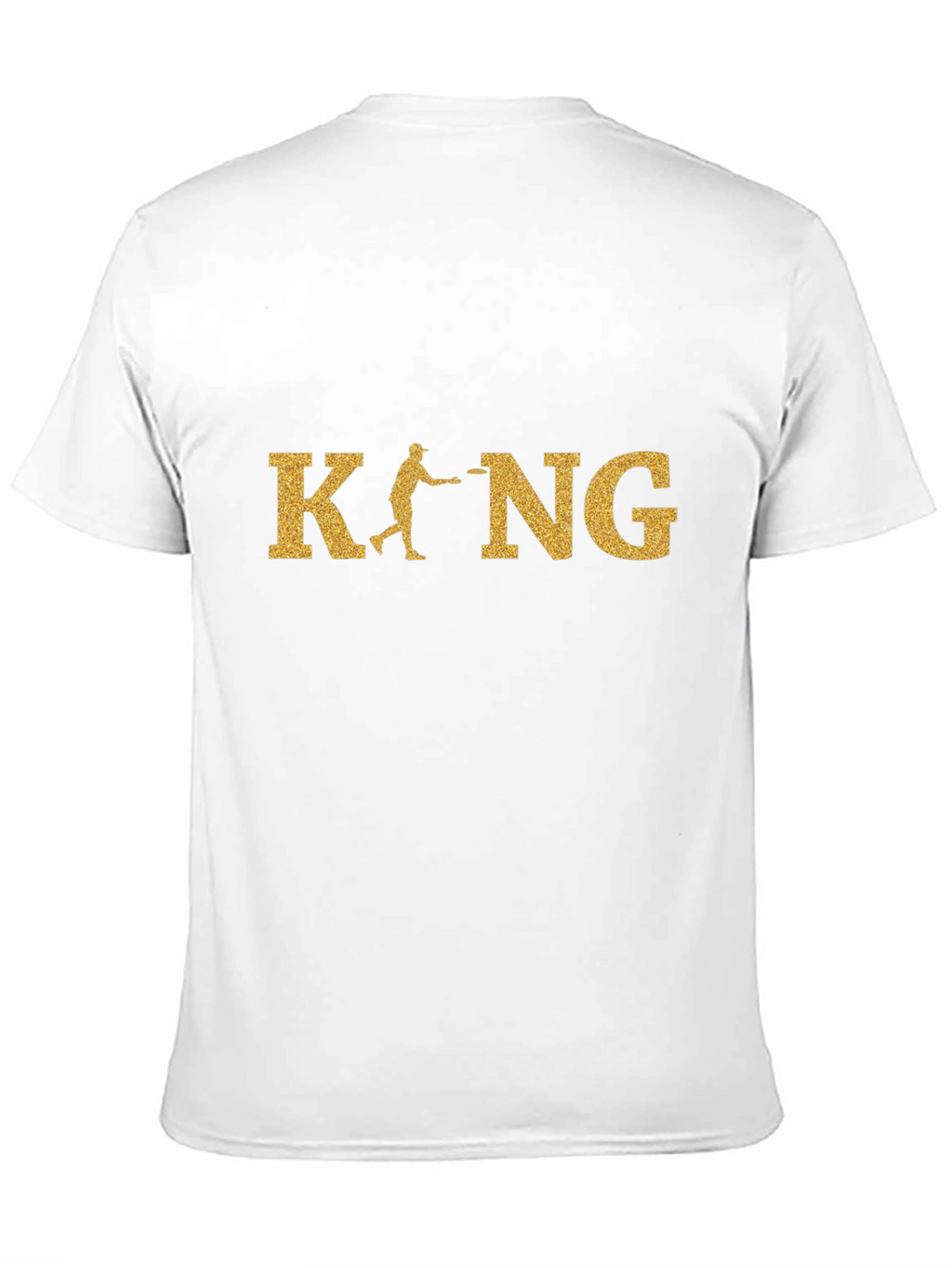 Disc Golf King T-Shirt - Gold Glitter Design